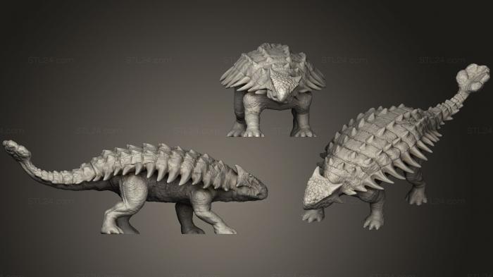 Animal figurines (Ankylosaurus, STKJ_0697) 3D models for cnc